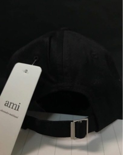 ami ハイブランド ベルトバック キャップ 帽子 ブラック RED