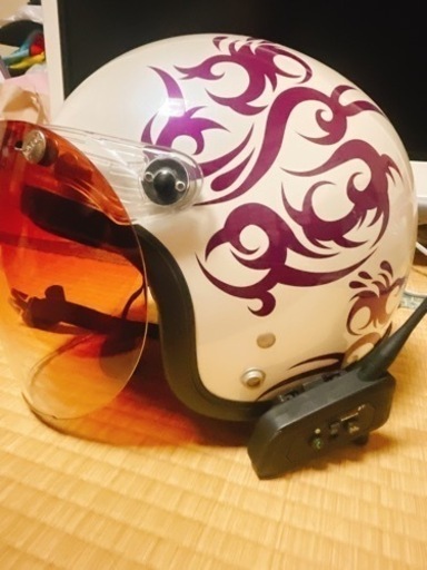 ジェットヘルメット白