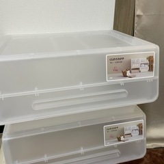 froq 2つ 透明 クリア 30ワイド 57cm×46cm×31cmの画像