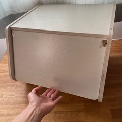 木製アイボリー蓋付きの画像