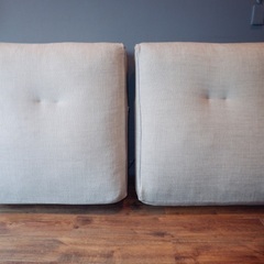 ☑️メル売約済　ドイツDomicil50万超一流フェザー贅沢2〜3人掛け極厚ソファーの画像