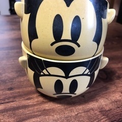 お話中⭐︎ミッキーミニー　ディズニー　お茶碗　中古品