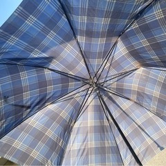 チェック傘 約65cmサイズ 錆や錆汚れあります 今ならプレゼントあり 梅雨の時期に是非どうぞの画像