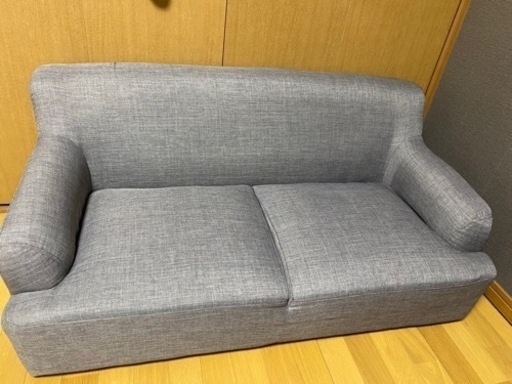 【お値下げ】2人掛けソファ オットマン・カバー付き  美品