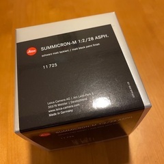 ライカの今年2022年4月発売の特別限定モデル ズミクロン　M f2/28mm ASPH.  マットブラックペイント