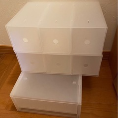 無印良品　収納ケース　引き出し　クリアケース