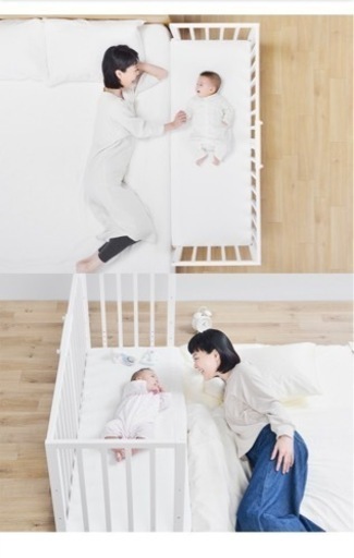 【保証期間内・美品】そいねーる3 ベビーベッド、マットレス、サポートベルト