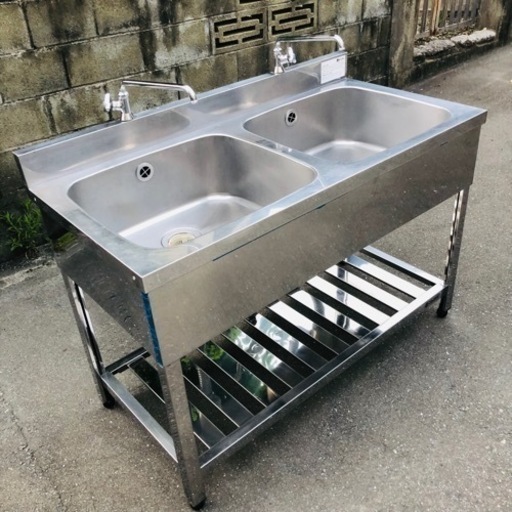 二槽シンク　azuma   業務用　厨房用　店舗用品　中古品