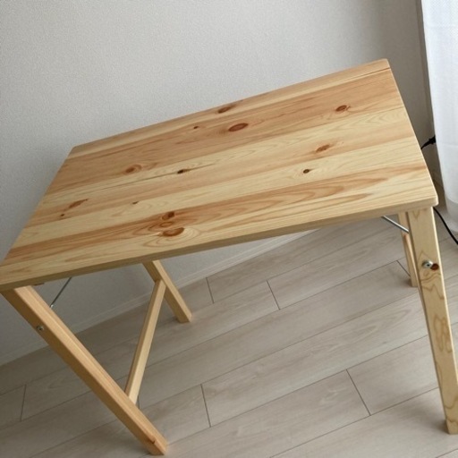 【2,000円】無印良品 パイン材テーブル・折りたたみ式