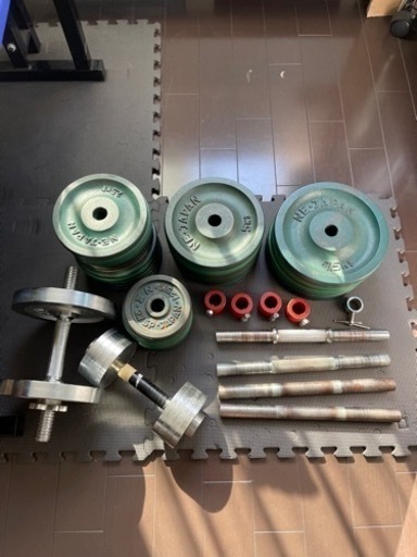 【大特価！！】ベンチプレス　合計140キロ　配送可　おまけ付き