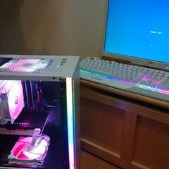 フルセット！白い 自作ゲーミングPC 快適【新品中古パーツ構成】