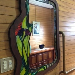 ステンドグラス　ミラーの画像