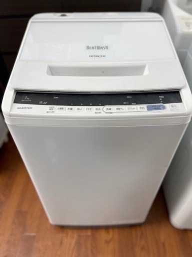 送料・設置込み　洗濯機　7kg HITACHI 2018年
