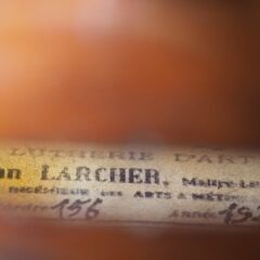 【選定分類：I-⑧モダン・マスターメード・仏蘭西】Violin Early20thCentury By Jean LARCHER1929●国内修復・セッティング・調整未済●試奏可の画像