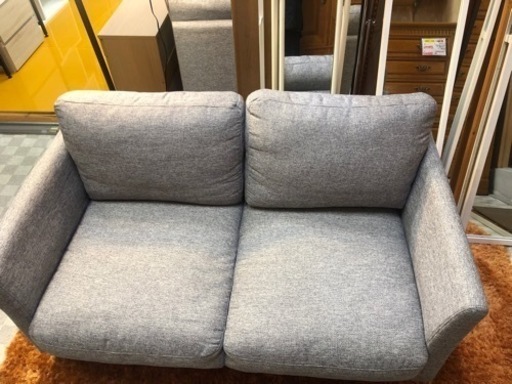 【リサイクルサービス八光　田上店　配達・設置OK】2人掛けソファー　グレー