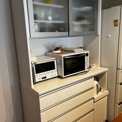 2020年購入 ニトリ 120cm幅 ホワイトレンジボード 食器棚 定価79,900円