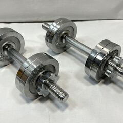 新品同様！購入10000円 クロームダンベル 7.5kg 2個セ...