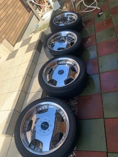 ハイエース18インチホイールworkユーロラインメッキ