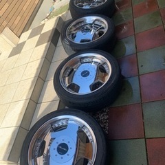 ハイエース18インチホイールworkユーロラインメッキ