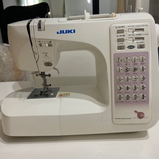 激安JUKI家庭ミシン HZL607ハードカバー付き
