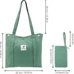 【在庫処分】トートバッグ サイフバック 2点セット グリーン レディース プレゼント 誕生日の画像