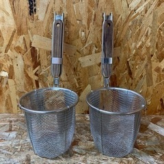 (5601) ステンレス ローズ柄 うどんてぼ平底 まとめて 2...