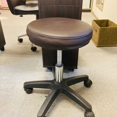 ネイルチェア　高さ調節付き　マットブラウン