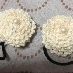 14個　ハンドメイドリボンお花ヘアゴム　新品の画像