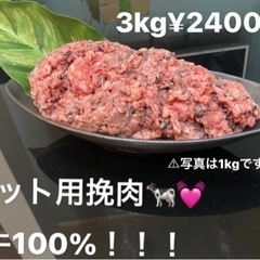 格安！！！3kg犬用肉　挽肉　大型犬　小型犬 生肉