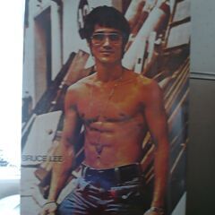 ブルース・リーの木製パネル  