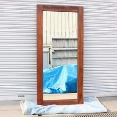 T962) ジャーナルスタンダード 姿見 全身鏡 大型 W80cm H170cm BREDA MIRROR ブレダ 古木 天然木 無垢材 journal standard 参考7万 