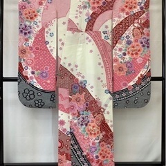 振袖☆身丈161.5/裄65/正絹 /ピンク系/金駒刺繍/成人式/卒業式/