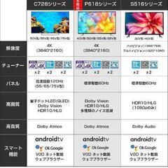 超美品　android搭載　50V型4K液晶テレビの画像
