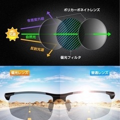 【新品未使用】サングラス 偏光サングラス スポーツ サングラス UV99％紫外線カット 調光サングラス 偏光レンズ 反射光 強光 グレアカット 超軽量 抗衝撃 運転 釣り 自転車 サイクリング ランニング 野球 ランニング ゴルフ 男女兼用 ファッション　②の画像