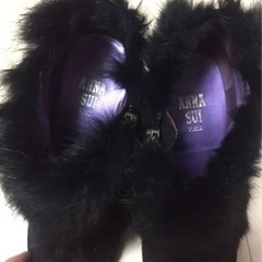 ANNA SUI✨ラビットファー使用✨ショートブーツ✨天然皮ブーツ✨の画像