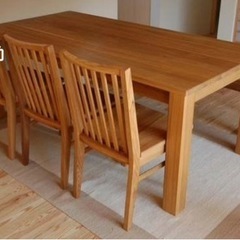 最終価格‼️天然木　ダイニングテーブルセットの画像