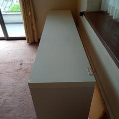 木製一枚板シンプル長机(移動引き出し付)の画像