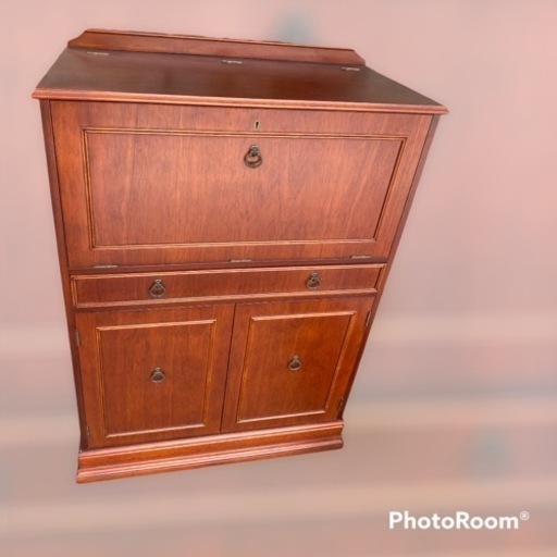 【美品】アンティーク 海外輸入 カクテルキャビネット 飾り棚 食器棚 収納棚 J McCain Furniture Sydney 鏡張