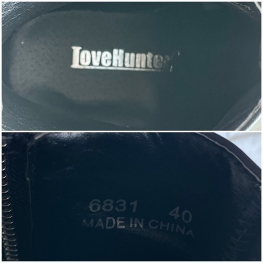 新品 ラブハンター　ショートブーツ　ブーツ　ブラック　メンズ　40 26.0cm