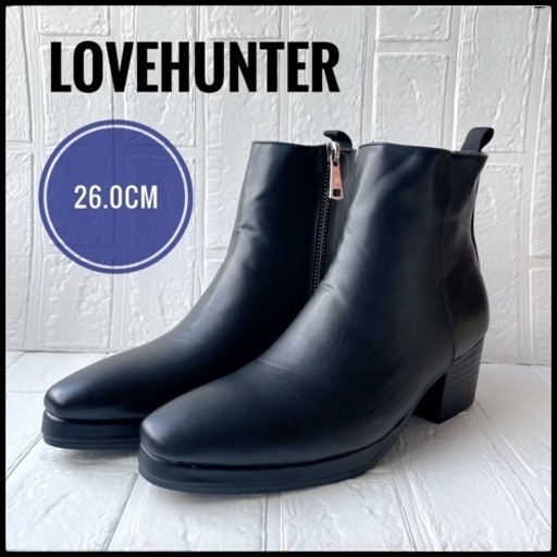 新品 ラブハンター　ショートブーツ　ブーツ　ブラック　メンズ　40 26.0cm