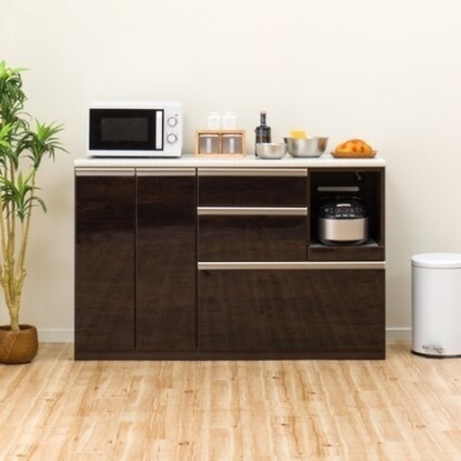 ニトリ　キッチンカウンター(アルミナ2 140CT DBR)