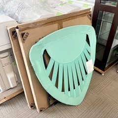 ①【新品未使用‼️】不二貿易 エアーバンジーフローティングチェア 折りたたみ式 ミントグリーン♪の画像