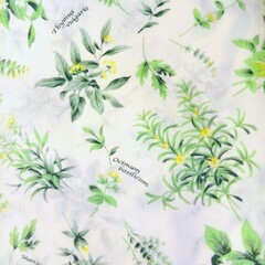 sold out テーブルクロス　ハーブ柄　176×292cm　made in japanの画像