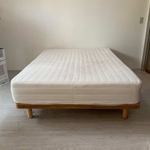 無印良品　ダブルベッド　マットレス付