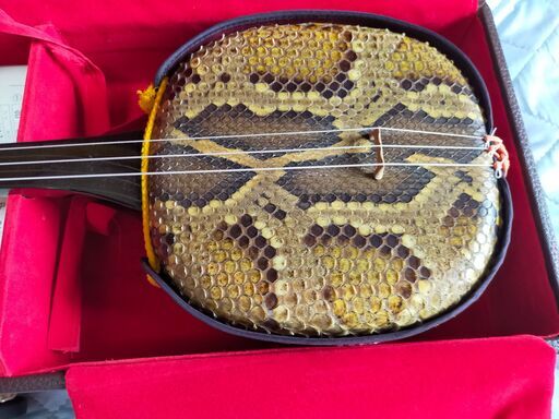 値下げしました！黒檀本皮強化張り三線