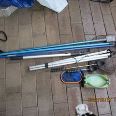 三脚釣竿立て・ヤス3本・伸縮網外の画像