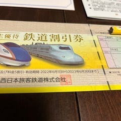 【JR西日本　株主優待　鉄道割引券】の画像