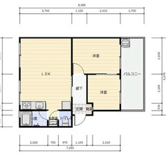 新木曽川駅徒歩11分✨　2DK賃貸敷金礼金なし - 賃貸（マンション/一戸建て）