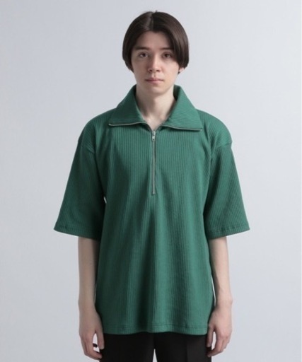 ハーフジップカットソー(HARE) サイズM グリーン