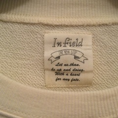 in field パンダ 顔 トレーナー 可愛い クリーム色 の画像